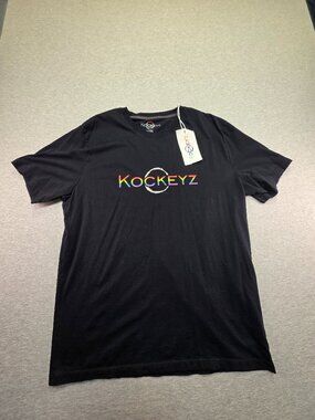 Kockeyz Rainbow Logo Graphic Tee Black NWT 2XL